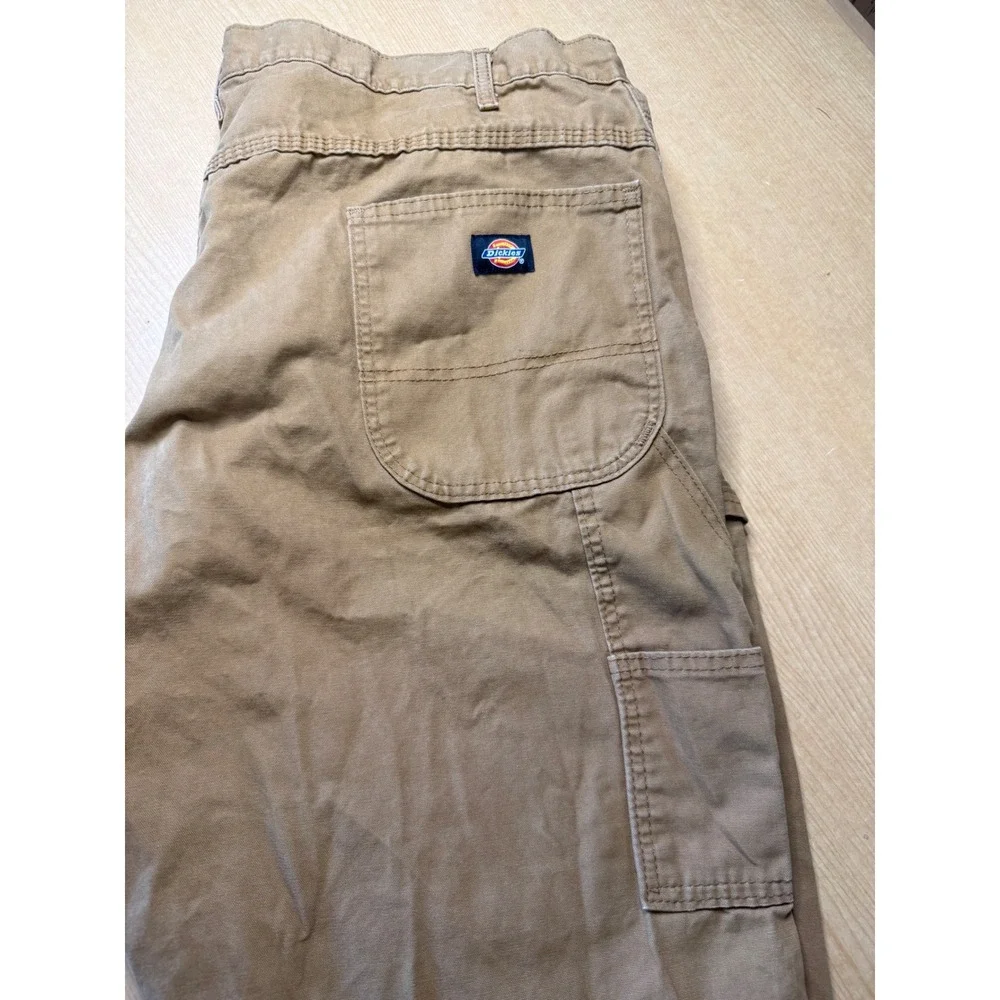 Dickies Relaxed Fit Carpenter Pants Mens 42x32 Duck Brown Canvas  Workwear